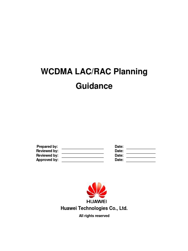WCDMA RNP LAC - RAC Planning Guidance | PDF | Telecommunications ...