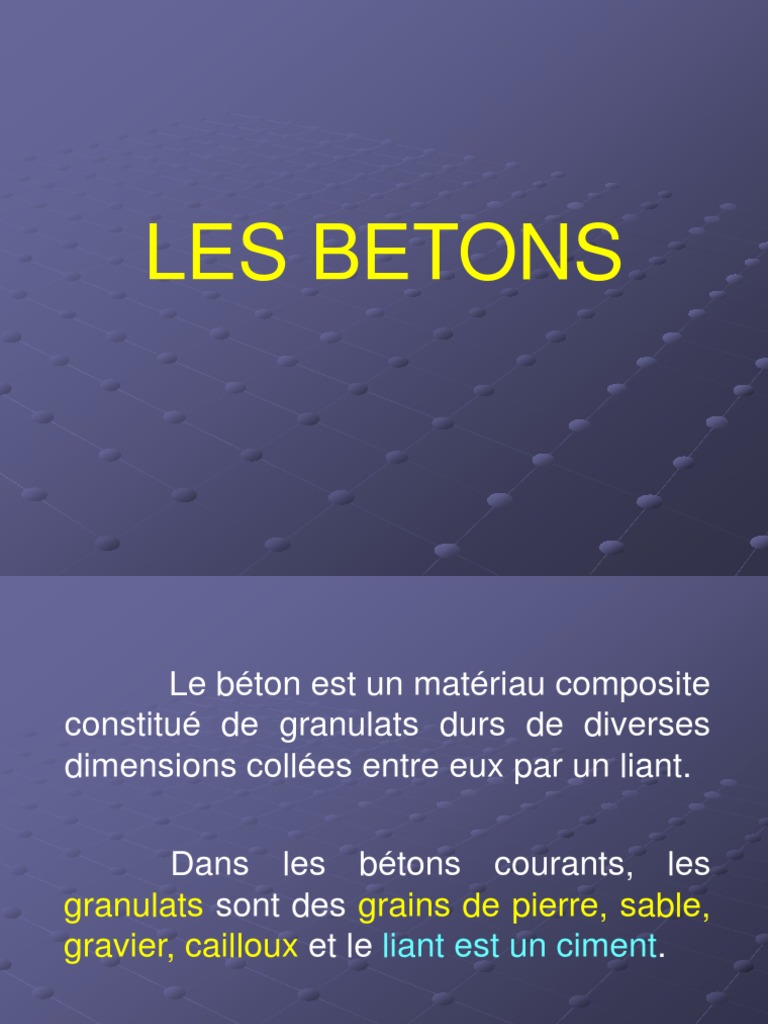 Le Béton PDF | PDF | Béton | Chimie