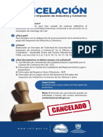 Cancelación Contribuyente Impuesto de Industria y Comercio