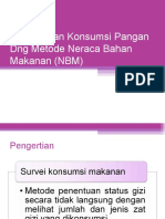 Pengukuran Konsumsi Pangan Dengan Metode Neraca BM