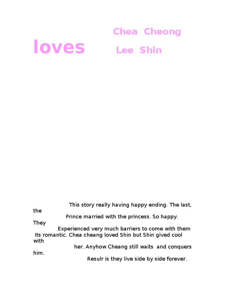 Happy Ending of Chea and Shin | PDF | Mystery, Thriller & Crime Fiction ...
