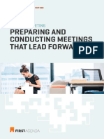 PREPARING AND CONDUCTING EFFICIENT MEETINGS