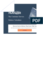 Customer Service Metrics Calculator - HubSpot