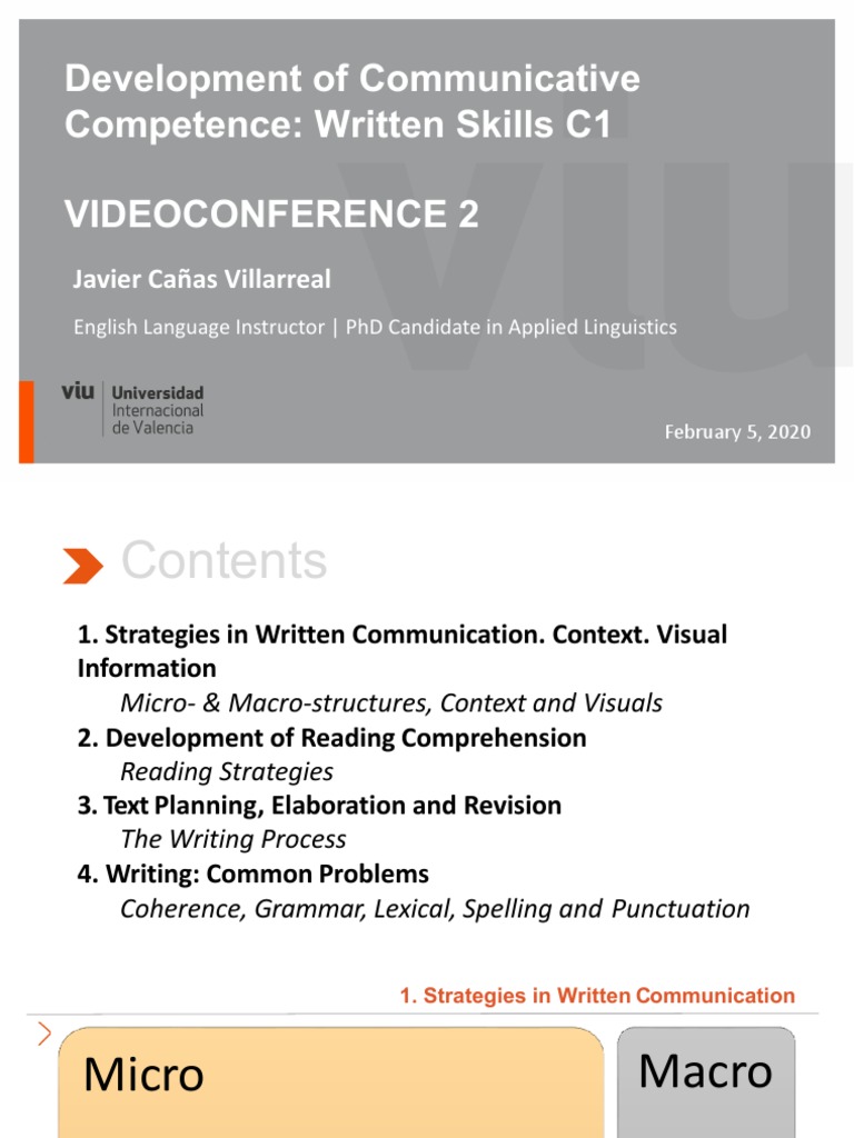 Enhancing C1 Written Communication Skills | PDF | Speed Reading | Comma