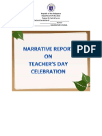 Narrative Report On Teacher's Day Celebration