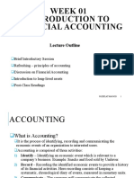 Week 01 Introduction To Financial Accounting: Lecture Outline