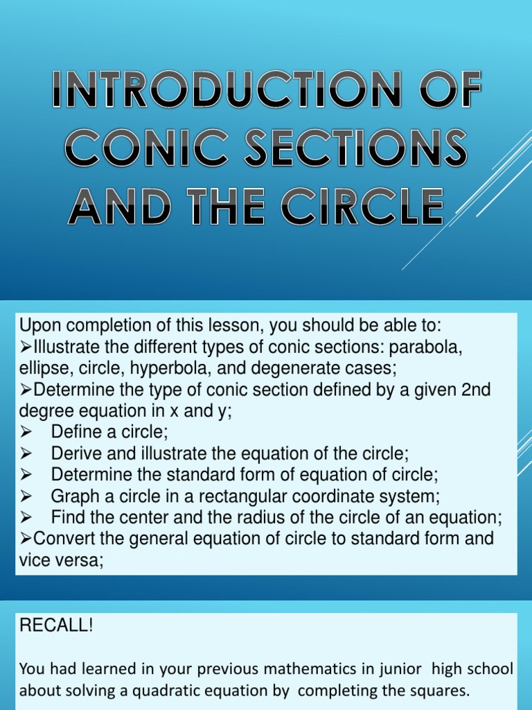 Module 1 Circles PART 1 | PDF | Circle | Equations