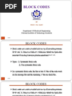 Block Codes: Department of Electrical Engineering National Institute of Technology Rourkela