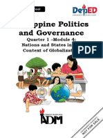 Philippine Politics and Governance: Quarter 1 - Module 4: Nations and States in The Context of Globalization