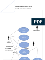 Airline Reservation System: Q: Make Use Case Diagram For The System and Give Description