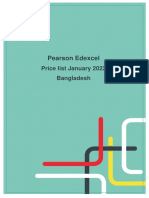 Pearson Edexcel: Price List January 2022 Bangladesh