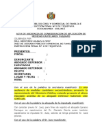 Acta de Audiencia de David Suarez Aprehendido