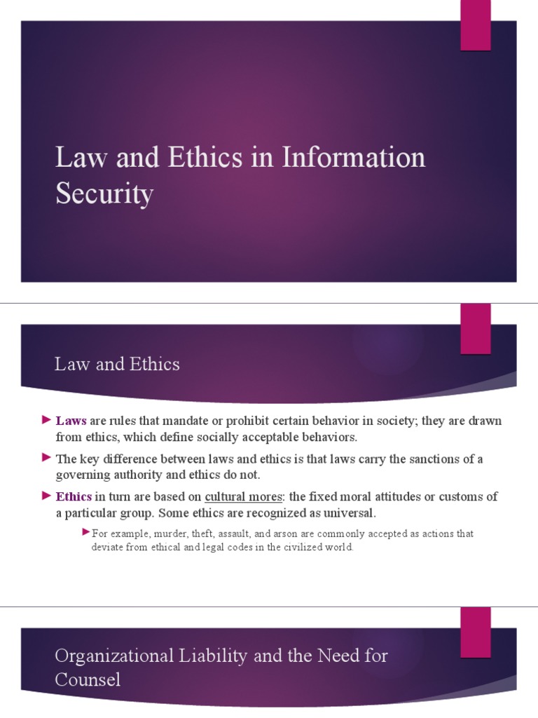 Law and Ethics in Information Security | PDF | Patriot Act | Computer ...