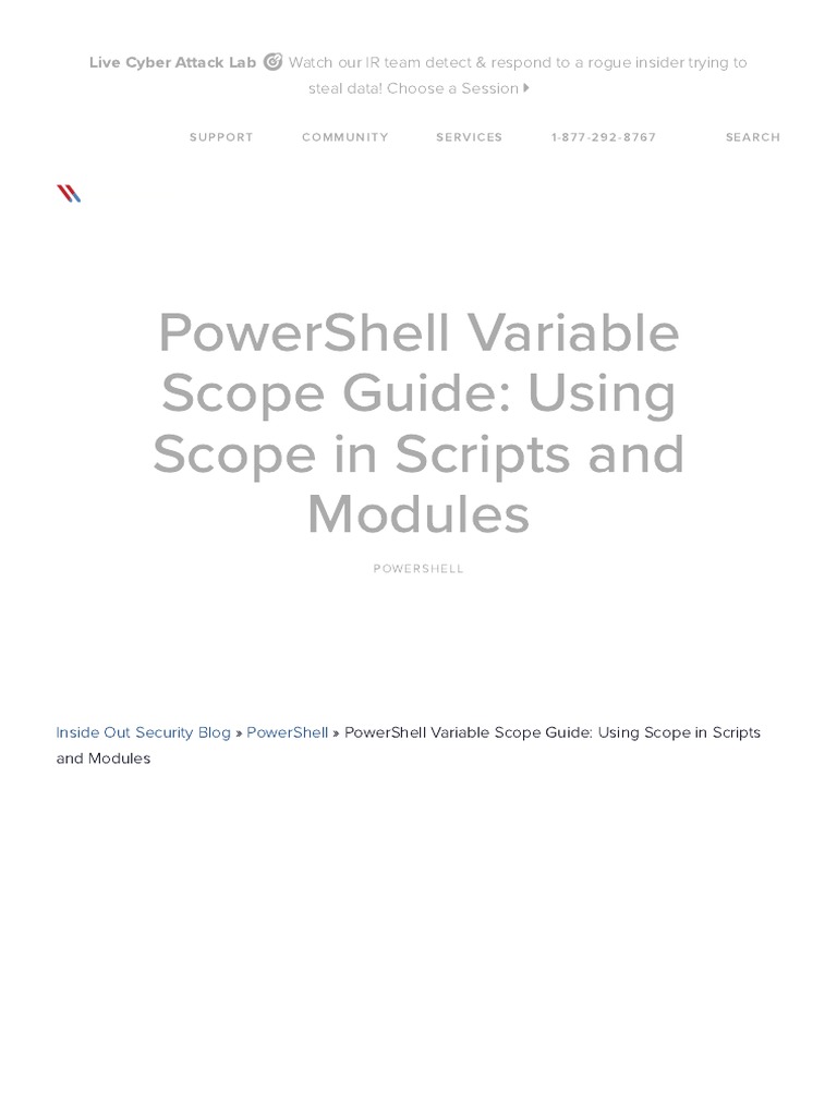 Powershell Variable Scope Guide Using Scope in Scripts and Modules