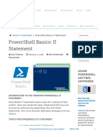 PowerShell Basics_ If Statement. Also 'Else and 'ElseIf' constructions