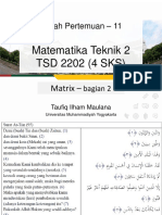 MTK2 - 20190322 - Pertemuan 12 - Matriks Part 2