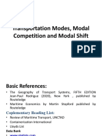 Transportation Modes, Modal Competition and Shift