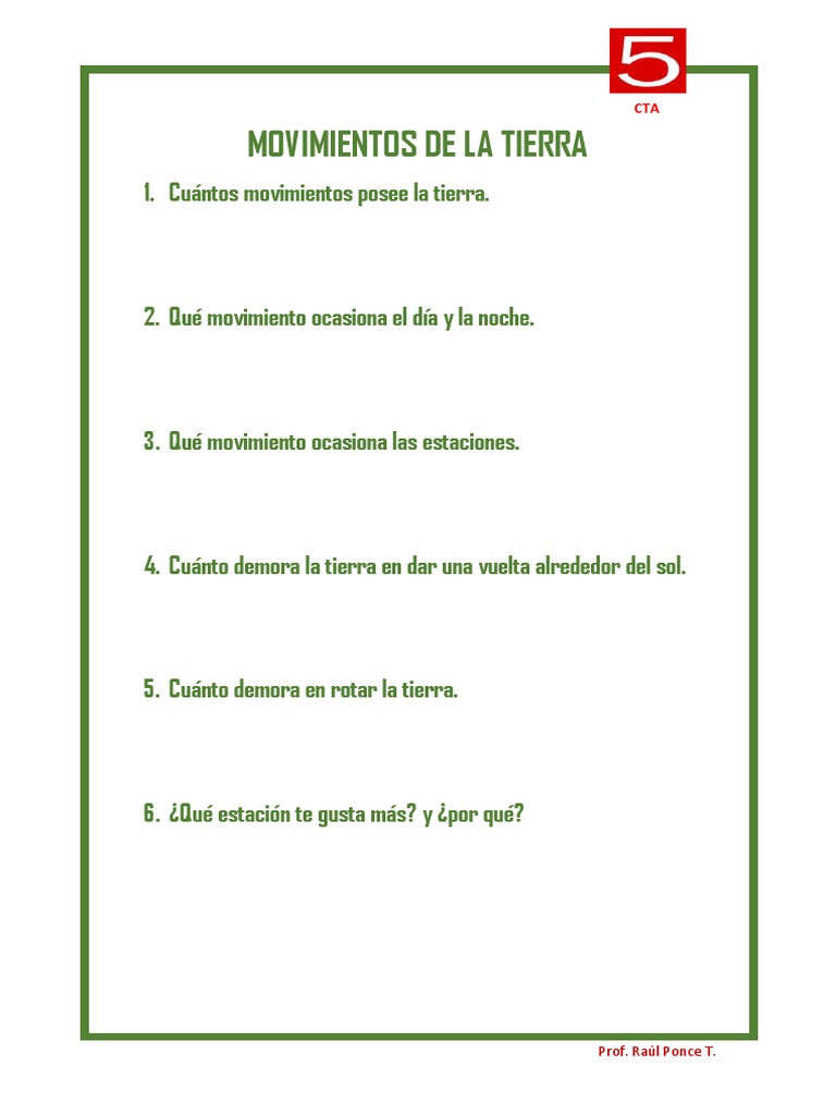 Movimientos de La Tierra | PDF | Ciencia y matemáticas