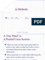 Panel Data Methods: y + X + - . - X + U