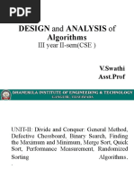 Design and Analysis of Algorithms: III Year II-sem (CSE)