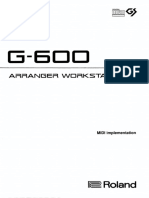 G-600 Midi Implementation