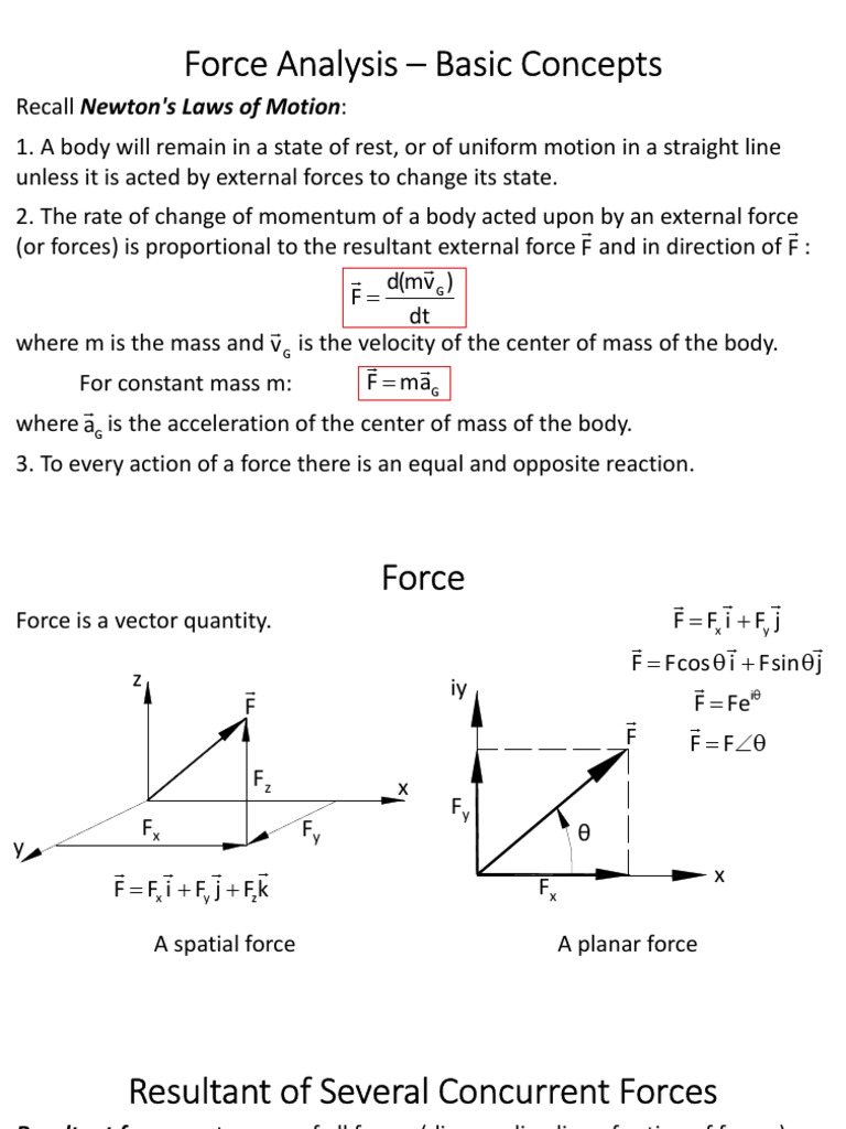 Force Analysis Fundamentals | PDF | Force | Newton's Laws Of Motion