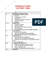 Scheme of Work Ss2 First Term: Week Topic Central Processing Unit (CPU)