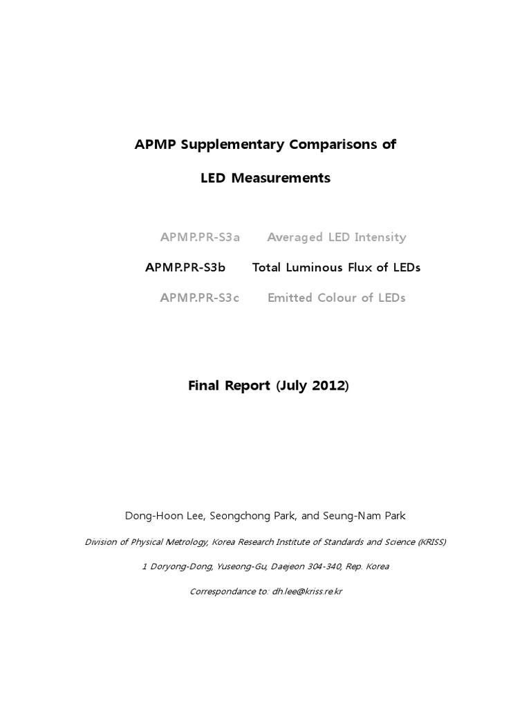 CENAM's Role in LED Measurement Standards | PDF | Light Emitting Diode ...