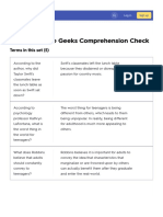 Revenge of The Geeks Comprehension Check Flashcards Quizlet