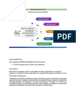 Information Sheet 1.5.4: Performance Criteria Checklist