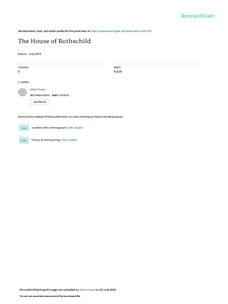 The House of Rothschild PDF Rothschild Family Marriage
