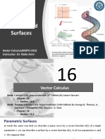 Parametrized Surfaces: Vector Calculus (MATH-243) Instructor: Dr. Naila Amir