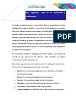 Tema 8 - Lenguaje Algebraico, Ley de Los Exponentes.