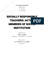 Soci Allyresponsi BLE Teachers:Acti VE Membersofsoci AL I Nsti Tuti ON