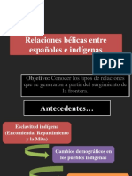 Relaciones bélicas entre españoles e indigenas