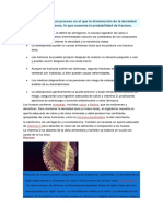 La Osteoporosis, Disminución de La Densidad Osea.