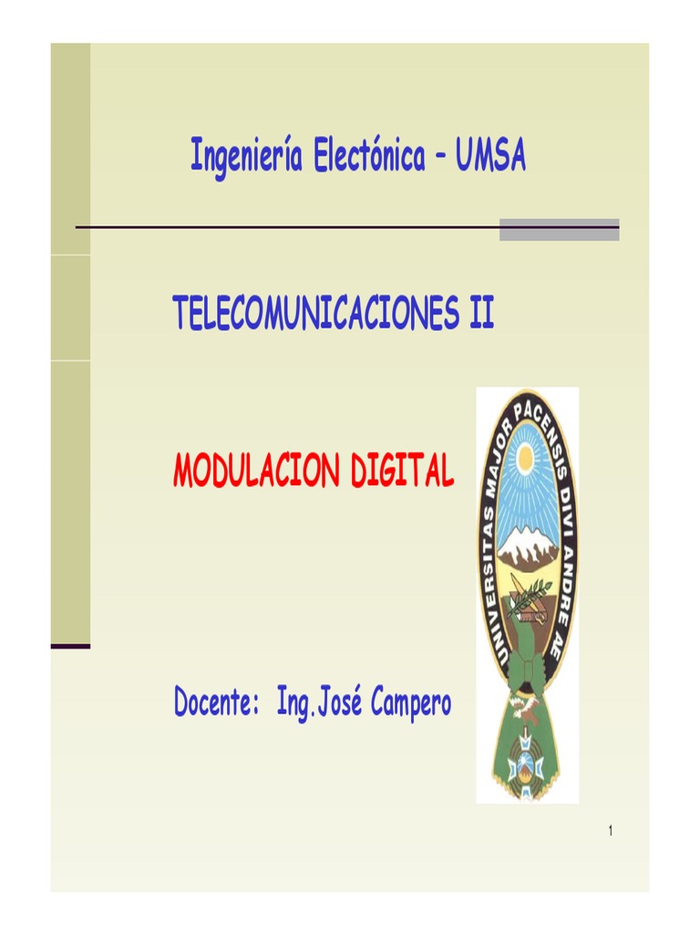 Modulación Digital y PSK en Telecomunicaciones | PDF | Modulación ...