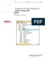 Description of Device Parameters Proline t-mass 300 HART