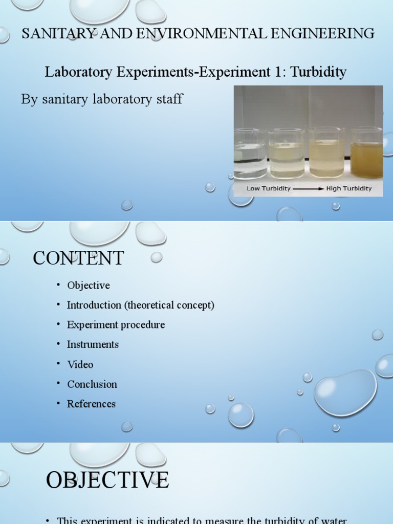 01 Experiment 1 Turbidity PDF Water Supply Hydrology