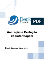 Diferença entre Anotação e Evolução de Enfermagem