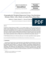 Geographically Weighted Regression Using A Non-Euclidean Distance Metric With A Study On London House Price Data