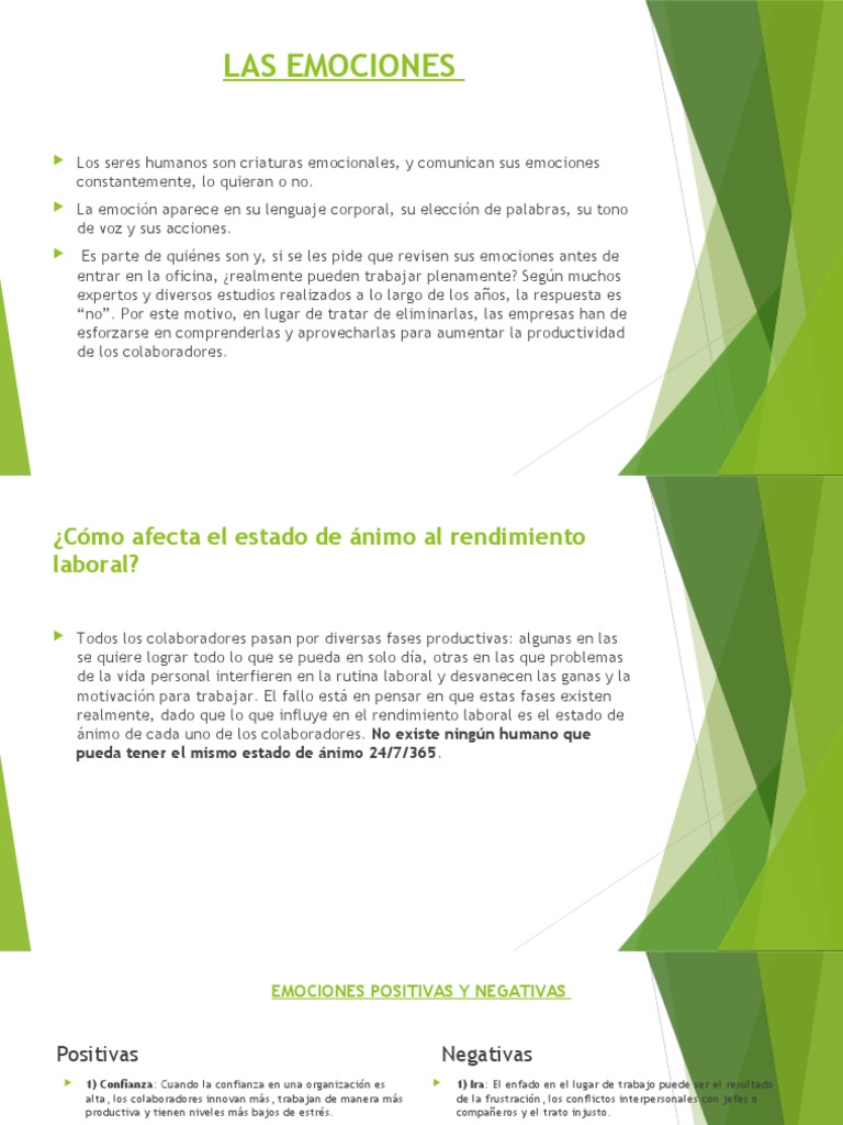Impacto de las emociones en el trabajo | PDF | Las emociones | Ansiedad