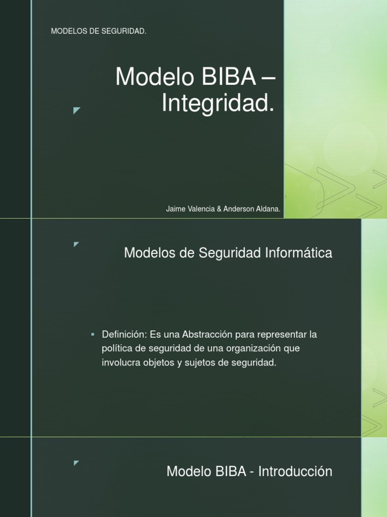 Modelo BIBA | PDF | La seguridad informática | Seguridad