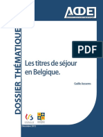 Les Titres de Sejours en Belgique-guide Pratique - Dec12 - G Aussems