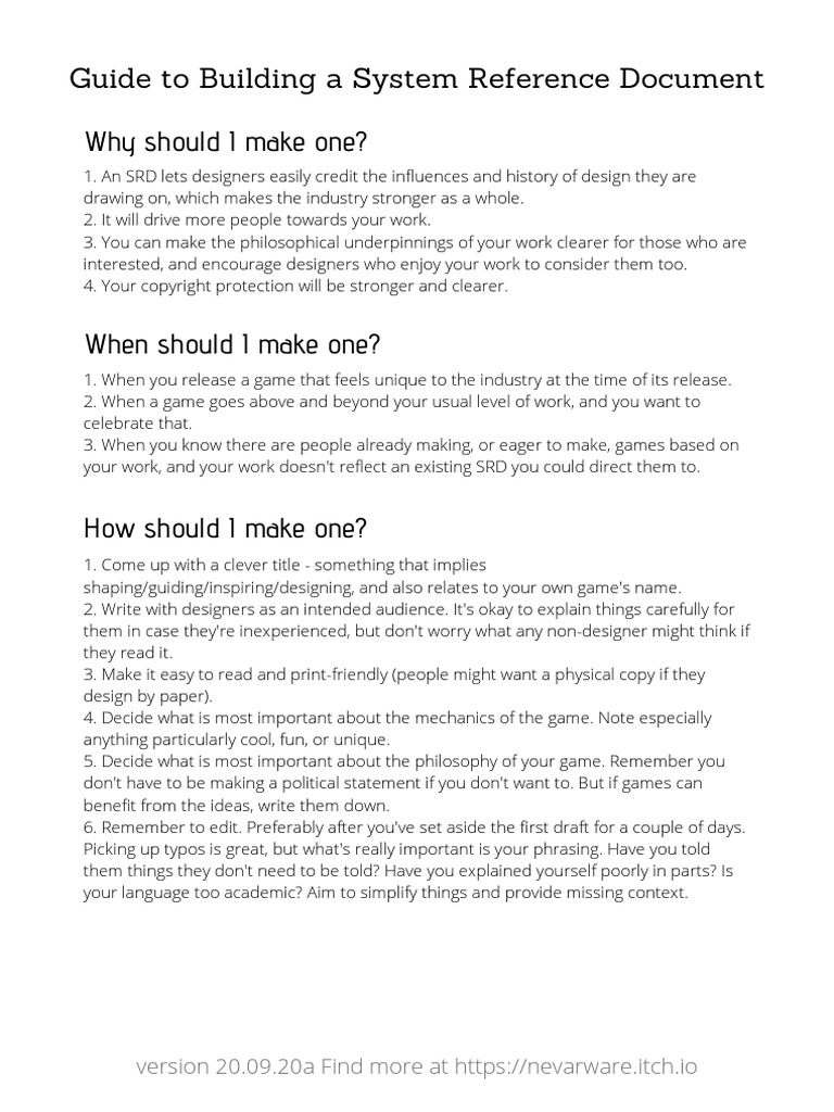 Guide To Building A System Reference Document | PDF