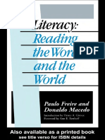 Freire, P. & Macedo, D. (1987) - Literacy - Reading The World and The Word