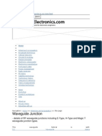 Waveguide Junction: - Details of RF Waveguide Junctions Including E-Type, H-Type and Magic T Waveguide Junction Types