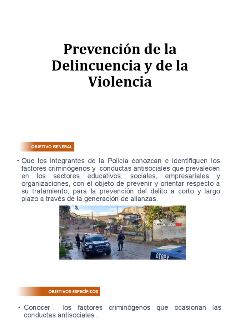 Prevención de La Violencia y La Delincuencia | PDF | Violencia ...