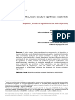 Biopolítica, racismo algorítmico e subjetividade