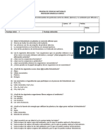 Prueba de Ciencias 8° Basico